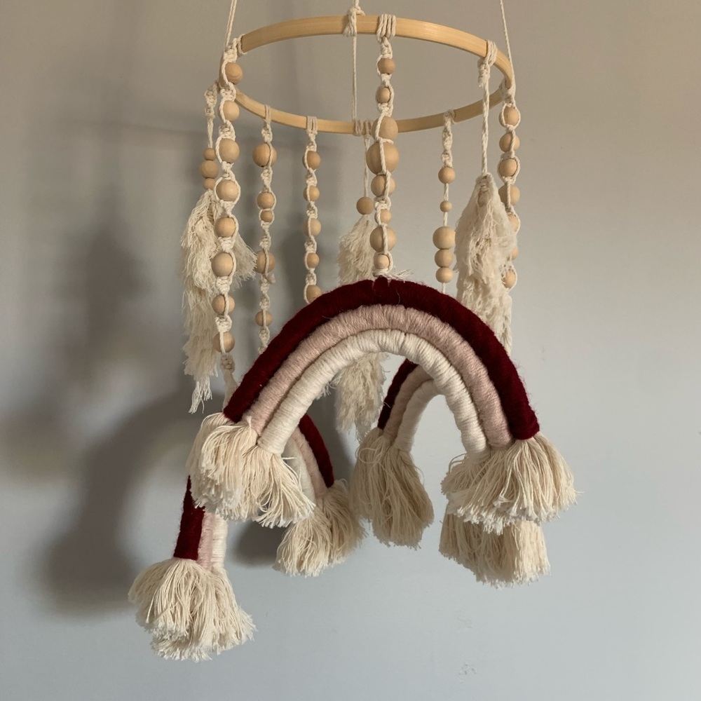 Rainbow Macrame Mobile
